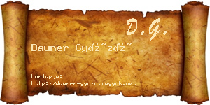 Dauner Győző névjegykártya